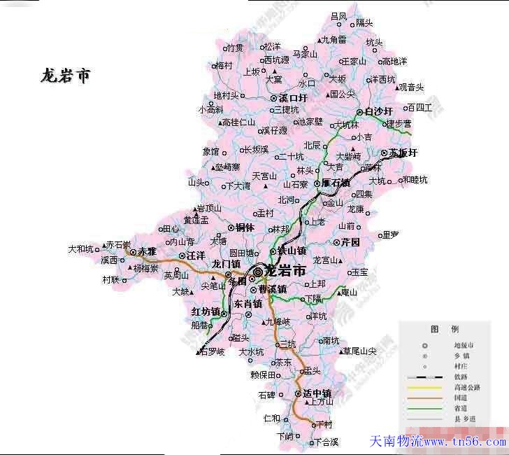 東莞到龍巖市地圖 www.nhoskgvt.cn